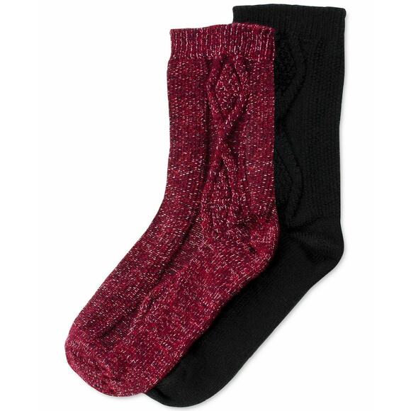 F281 Hue Women's 2 Pack Cable Boot Socks - One Size - Picture 1 of 1